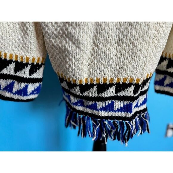 NWT Made in PERU MOTHER The Fringe Cardigan Sweater Alpaca Nylon S - Picture 7 of 13